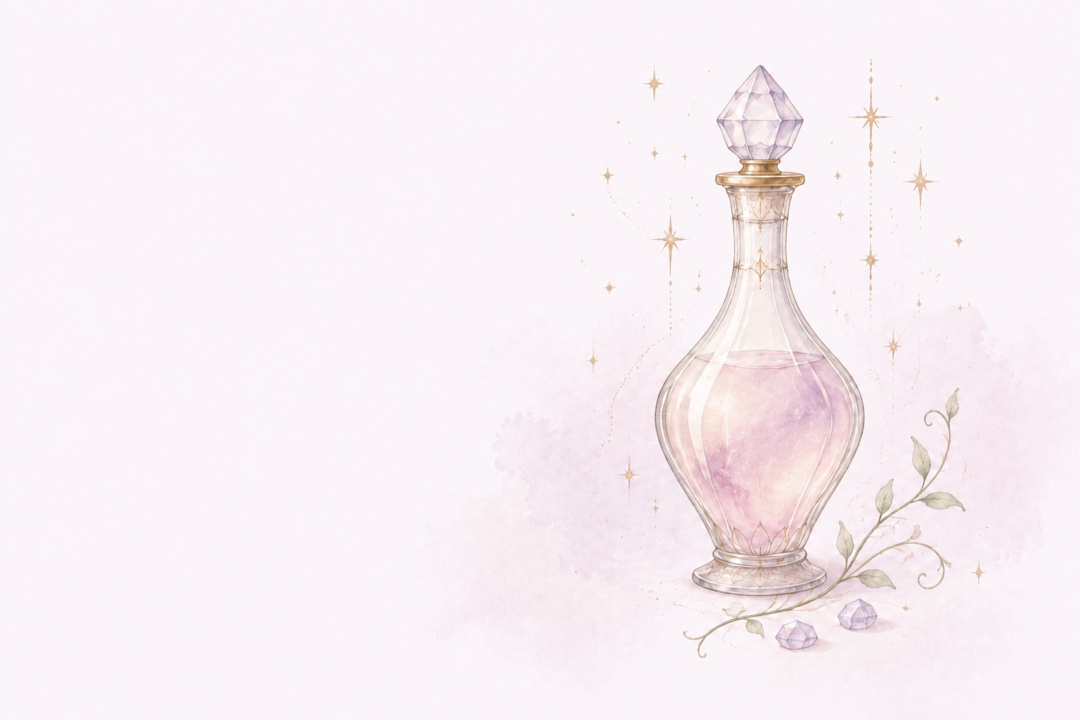 Ethereal Elixir collection artwork — Botanical potions and luminous crystals.